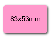 wereinaristea Etichette autoadesive mm 83x53 (53x83) ROSA, adesivo permanente, su foglietti da cm 15,2x12,5. 3 etichette per foglietto.