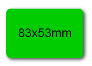 wereinaristea Etichette autoadesive mm 83x53 (53x83) VERDE, adesivo permanente, su foglietti da cm 15,2x12,5. 3 etichette per foglietto sog10049ve