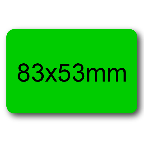 wereinaristea Etichette autoadesive mm 83x53 (53x83) VERDE, adesivo permanente, su foglietti da cm 15,2x12,5. 3 etichette per foglietto.