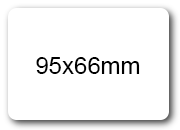 wereinaristea EtichetteAutoadesive 95x66mm(66x95) Carta BIANCO, adesivo RIMOVIBILE, su foglietti da cm 15,2x12,5. 2 etichette per foglietto SOG10050RIM