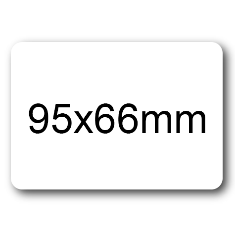 wereinaristea EtichetteAutoadesive 95x66mm(66x95) Carta BIANCO, adesivo permanente, su foglietti da cm 15,2x12,5. 2 etichette per foglietto.