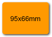 wereinaristea Etichette autoadesive mm 95x66 (66x95) ARANCIONE adesivo permanente, su foglietti da cm 15,2x12,5. 2 etichette per foglietto sog10050ar