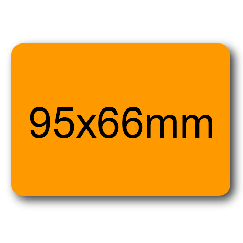 wereinaristea Etichette autoadesive mm 95x66 (66x95) ARANCIONE adesivo permanente, su foglietti da cm 15,2x12,5. 2 etichette per foglietto.