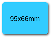 wereinaristea Etichette autoadesive mm 95x66 (66x95) AZZURRO, adesivo permanente, su foglietti da cm 15,2x12,5. 2 etichette per foglietto.