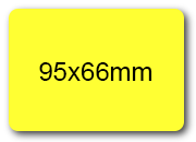 wereinaristea Etichette autoadesive mm 95x66 (66x95) GIALLO adesivo permanente, su foglietti da cm 15,2x12,5. 2 etichette per foglietto.