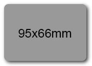 wereinaristea Etichette autoadesive mm 95x66 (66x95) GRIGIO, adesivo permanente, su foglietti da cm 15,2x12,5. 2 etichette per foglietto.