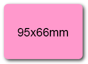 wereinaristea Etichette autoadesive mm 95x66 (66x95) ROSA adesivo permanente, su foglietti da cm 15,2x12,5. 2 etichette per foglietto sog10050rs