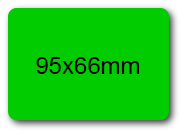 wereinaristea Etichette autoadesive mm 95x66 (66x95) VERDE, adesivo permanente, su foglietti da cm 15,2x12,5. 2 etichette per foglietto.