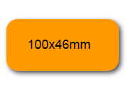 wereinaristea EtichetteAutoadesive 100x46mm(46x100) Carta ARANCIONE, adesivo permanente, su foglietti da cm 15,2x12,5. 3 etichette per foglietto sog10051ar