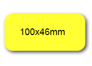 wereinaristea EtichetteAutoadesive 100x46mm(46x100) Carta GIALLO, adesivo permanente, su foglietti da cm 15,2x12,5. 3 etichette per foglietto SOG10051GI