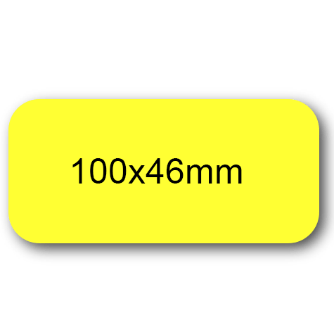 wereinaristea EtichetteAutoadesive 100x46mm(46x100) Carta GIALLO, adesivo permanente, su foglietti da cm 15,2x12,5. 3 etichette per foglietto.