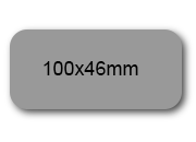 wereinaristea EtichetteAutoadesive 100x46mm(46x100) Carta GRIGIO, adesivo permanente, su foglietti da cm 15,2x12,5. 3 etichette per foglietto sog10051gr