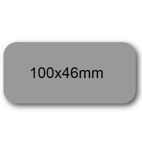 wereinaristea EtichetteAutoadesive 100x46mm(46x100) Carta GRIGIO, adesivo permanente, su foglietti da cm 15,2x12,5. 3 etichette per foglietto.