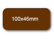 wereinaristea EtichetteAutoadesive 100x46mm(46x100) Carta MARRONE, adesivo permanente, su foglietti da cm 15,2x12,5. 3 etichette per foglietto.