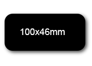 wereinaristea EtichetteAutoadesive 100x46mm(46x100) Carta NERO, adesivo permanente, su foglietti da cm 15,2x12,5. 3 etichette per foglietto sog10051ne