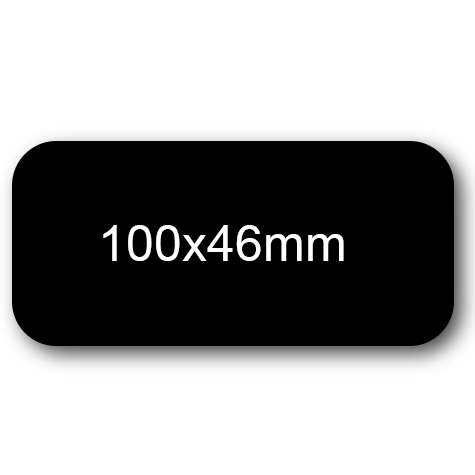 wereinaristea EtichetteAutoadesive 100x46mm(46x100) Carta NERO, adesivo permanente, su foglietti da cm 15,2x12,5. 3 etichette per foglietto.