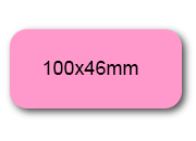 wereinaristea EtichetteAutoadesive 100x46mm(46x100) Carta ROSA, adesivo permanente, su foglietti da cm 15,2x12,5. 3 etichette per foglietto.