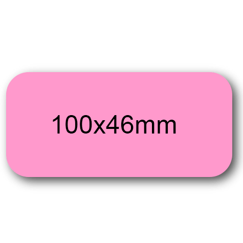 wereinaristea EtichetteAutoadesive 100x46mm(46x100) Carta ROSA, adesivo permanente, su foglietti da cm 15,2x12,5. 3 etichette per foglietto.