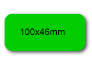 wereinaristea EtichetteAutoadesive 100x46mm(46x100) Carta VERDE, adesivo permanente, su foglietti da cm 15,2x12,5. 3 etichette per foglietto SOG10051VE