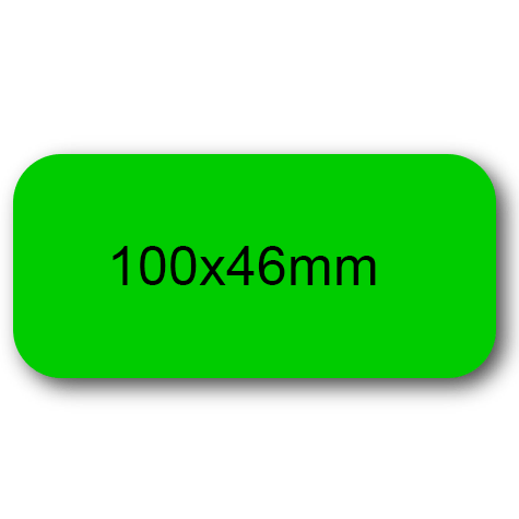 wereinaristea EtichetteAutoadesive 100x46mm(46x100) Carta VERDE, adesivo permanente, su foglietti da cm 15,2x12,5. 3 etichette per foglietto.