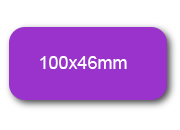 wereinaristea EtichetteAutoadesive 100x46mm(46x100) Carta VIOLA, adesivo permanente, su foglietti da cm 15,2x12,5. 3 etichette per foglietto.