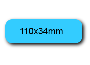 wereinaristea EtichetteAutoadesive 110x34mm(34x110) Carta AZZURRO, adesivo permanente, su foglietti da cm 15,2x12,5. 4 etichette per foglietto sog10052az