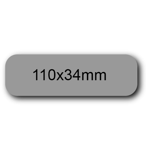 wereinaristea EtichetteAutoadesive 110x34mm(34x110) Carta GRIGIO, adesivo permanente, su foglietti da cm 15,2x12,5. 4 etichette per foglietto.