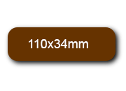 wereinaristea EtichetteAutoadesive 110x34mm(34x110) Carta MARRONE adesivo permanente, su foglietti da cm 15,2x12,5. 4 etichette per foglietto.