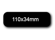 wereinaristea EtichetteAutoadesive 110x34mm(34x110) Carta NERO, adesivo permanente, su foglietti da cm 15,2x12,5. 4 etichette per foglietto sog10052ne