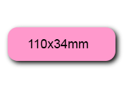 wereinaristea EtichetteAutoadesive 110x34mm(34x110) Carta ROSA, adesivo permanente, su foglietti da cm 15,2x12,5. 4 etichette per foglietto.