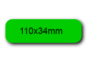 wereinaristea EtichetteAutoadesive 110x34mm(34x110) Carta VERDE, adesivo permanente, su foglietti da cm 15,2x12,5. 4 etichette per foglietto sog10052ve