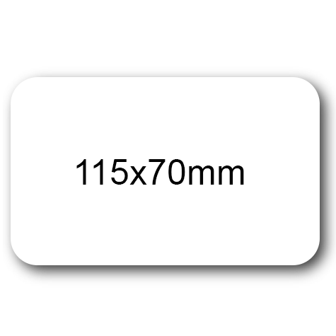 wereinaristea EtichetteAutoadesive 115x70mm(70x115) Carta BIANCO, adesivo permanente, su foglietti da cm 15,2x12,5. 2 etichette per foglietto.