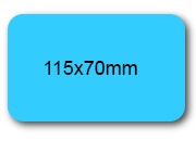 wereinaristea EtichetteAutoadesive 115x70mm(70x115) Carta AZZURRO, adesivo permanente, su foglietti da cm 15,2x12,5. 2 etichette per foglietto SOG10053BL