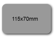 wereinaristea EtichetteAutoadesive 115x70mm(70x115) Carta GRIGIO, adesivo permanente, su foglietti da cm 15,2x12,5. 2 etichette per foglietto.