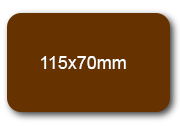 wereinaristea EtichetteAutoadesive 115x70mm(70x115) Carta MARRONE, adesivo permanente, su foglietti da cm 15,2x12,5. 2 etichette per foglietto sog10053ma
