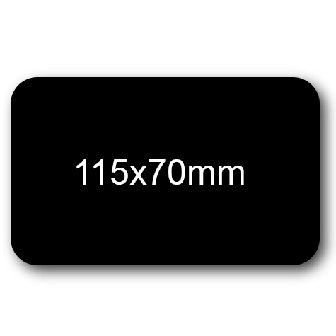 wereinaristea EtichetteAutoadesive 115x70mm(70x115) Carta NERO, adesivo permanente, su foglietti da cm 15,2x12,5. 2 etichette per foglietto.