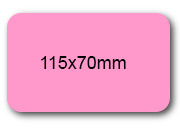 wereinaristea EtichetteAutoadesive 115x70mm(70x115) Carta ROSA, adesivo permanente, su foglietti da cm 15,2x12,5. 2 etichette per foglietto sog10053rs