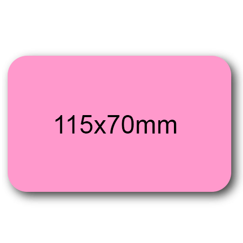 wereinaristea EtichetteAutoadesive 115x70mm(70x115) Carta ROSA, adesivo permanente, su foglietti da cm 15,2x12,5. 2 etichette per foglietto.