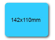 wereinaristea EtichetteAutoadesive 142x110mm(110x142) Carta AZZURRO, adesivo permanente, su foglietti da cm 15,2x12,5. 1 etichette per foglietto.