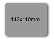 wereinaristea EtichetteAutoadesive 142x110mm(110x142) Carta GRIGIO, adesivo permanente, su foglietti da cm 15,2x12,5. 1 etichette per foglietto.