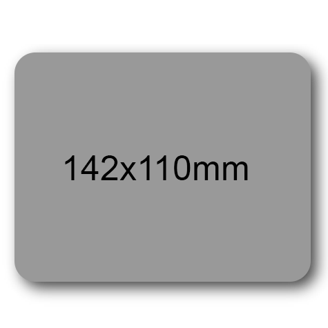 wereinaristea EtichetteAutoadesive 142x110mm(110x142) Carta GRIGIO, adesivo permanente, su foglietti da cm 15,2x12,5. 1 etichette per foglietto.