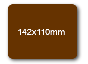 wereinaristea EtichetteAutoadesive 142x110mm(110x142) Carta MARRONE, adesivo permanente, su foglietti da cm 15,2x12,5. 1 etichette per foglietto sog10054ma