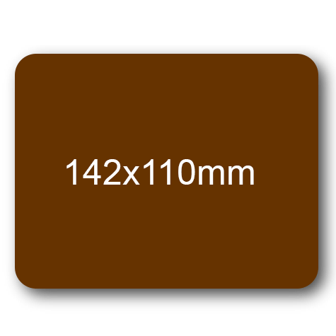 wereinaristea EtichetteAutoadesive 142x110mm(110x142) Carta MARRONE, adesivo permanente, su foglietti da cm 15,2x12,5. 1 etichette per foglietto.