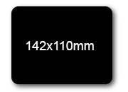 wereinaristea EtichetteAutoadesive 142x110mm(110x142) Carta NERO, adesivo permanente, su foglietti da cm 15,2x12,5. 1 etichette per foglietto sog10054ne