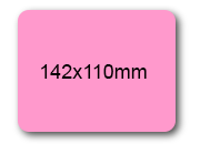 wereinaristea EtichetteAutoadesive 142x110mm(110x142) Carta ROSA, adesivo permanente, su foglietti da cm 15,2x12,5. 1 etichette per foglietto sog10054rs