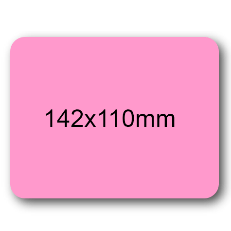 wereinaristea EtichetteAutoadesive 142x110mm(110x142) Carta ROSA, adesivo permanente, su foglietti da cm 15,2x12,5. 1 etichette per foglietto.