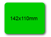wereinaristea EtichetteAutoadesive 142x110mm(110x142) Carta VERDE, adesivo permanente, su foglietti da cm 15,2x12,5. 1 etichette per foglietto sog10054ve