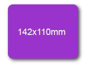 wereinaristea EtichetteAutoadesive 142x110mm(110x142) Carta VIOLA, adesivo permanente, su foglietti da cm 15,2x12,5. 1 etichette per foglietto.