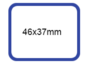 wereinaristea EtichetteAutoadesive 46x37mm(37x46) Carta BIANCO bordate BLU, adesivo RIMOVIBILE, su foglietti da cm 15,2x12,5. 9 etichette per foglietto SOG10055RIM