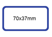 wereinaristea EtichetteAutoadesive 70x37mm(37x70) Carta BIANCO bordato BLU, adesivo RIMOVIBILE, su foglietti da cm 15,2x12,5. 6 etichette per foglietto SOG10056RIM